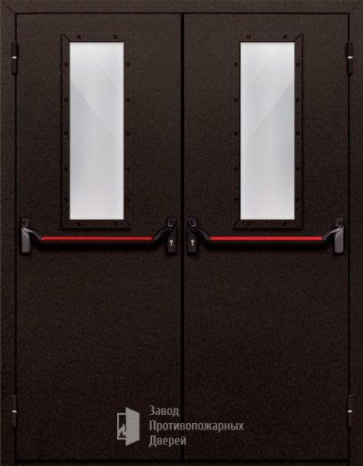 Фото двери «Двупольная со стеклом и антипаникой №610» в Пересвету