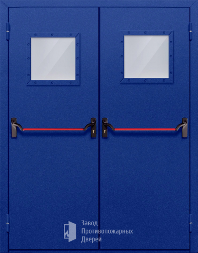 Фото двери «Двупольная со стеклом и антипаникой №53» в Пересвету