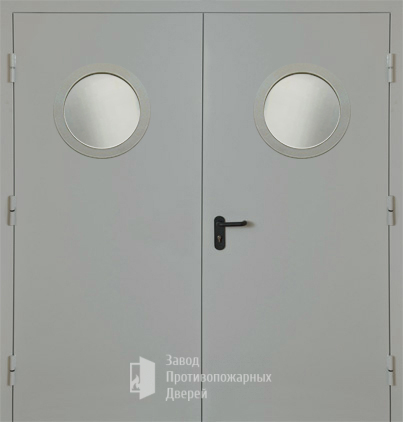 Фото двери «Двупольная с круглым стеклом EI-30» в Пересвету