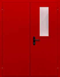 Фото двери «Двупольная со стеклом (красная)» в Пересвету