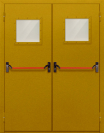 Фото двери «Двупольная со стеклом и антипаникой №55» в Пересвету