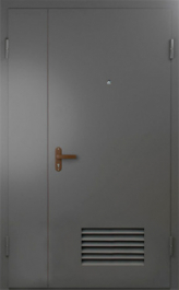 Фото двери «Техническая дверь №7 полуторная с вентиляционной решеткой» в Пересвету
