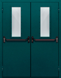 Фото двери «Двупольная со стеклом и антипаникой №66» в Пересвету