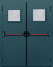Фото двери «Двупольная со стеклом и антипаникой №57» в Пересвету