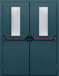 Фото двери «Двупольная со стеклом и антипаникой №67» в Пересвету