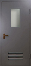 Фото двери «Техническая дверь №5 со стеклом и решеткой» в Пересвету