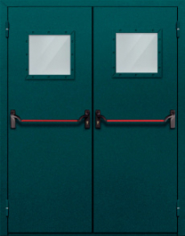 Фото двери «Двупольная со стеклом и антипаникой №56» в Пересвету