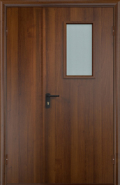Фото двери «Полуторная МДФ со стеклом EI-30» в Пересвету