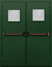 Фото двери «Двупольная со стеклом и антипаникой №59» в Пересвету
